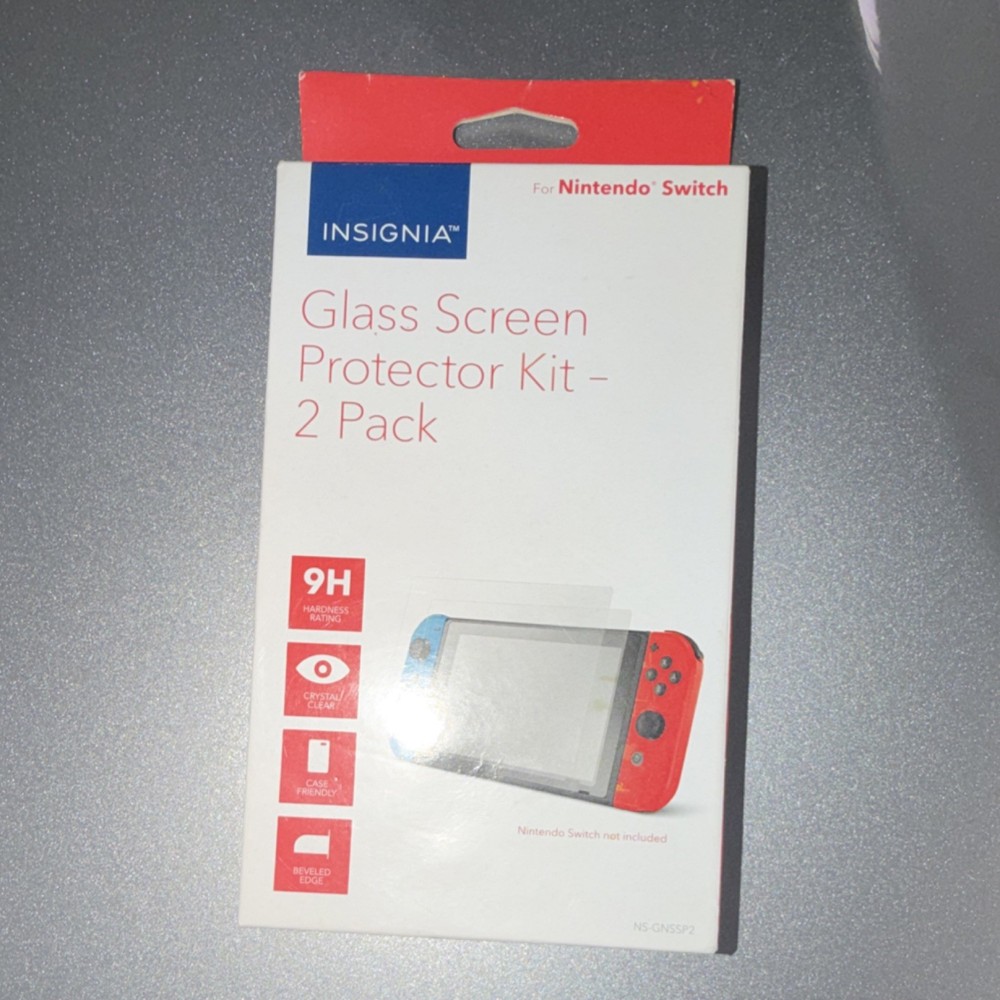 Insignia Glass Screen Protector Kit 2 Pack Clear for Nintendo Switch