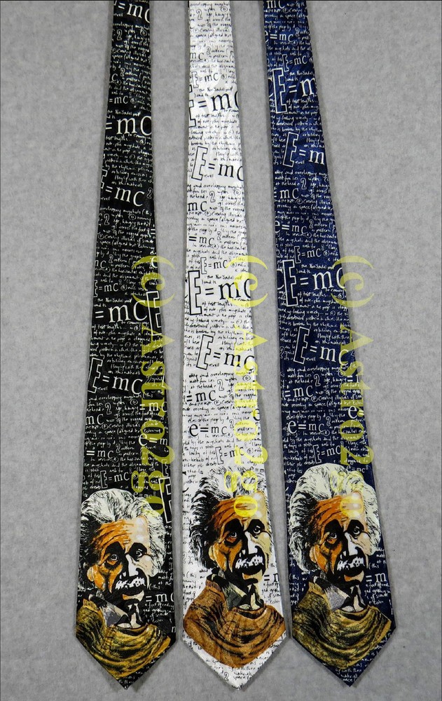ALBERT EINSTEIN E=MC2 SCIENCE PHYSICS TEACHER CLASSROOM Steven Harris Necktie