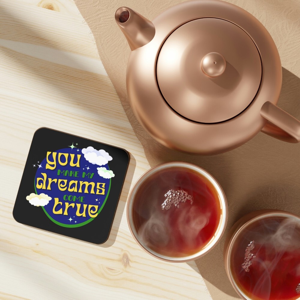 Dreams Come True (Blue) Hardboard Back Coaster