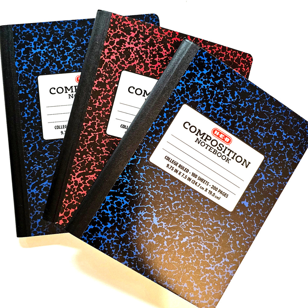 Composition Notebooks 9.75" x 7.5" Assorted Colors