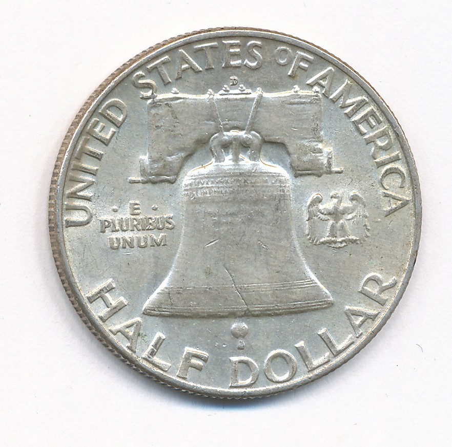 1952 D FRANKLIN SILVER HALF DOLLAR