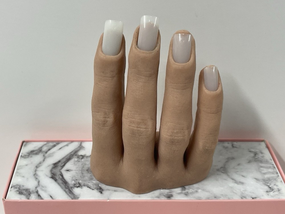 Red Iguana Right Half-Hand Practice NO RING April Ryan Silicone Nails