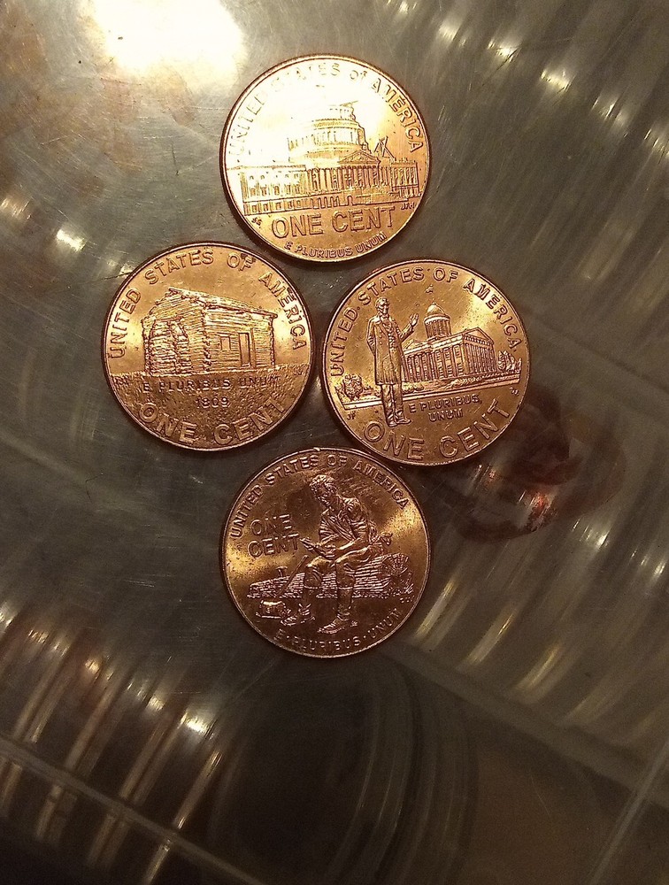 2009 Bicentennial Lincoln Cent 4- Coin Set/Error