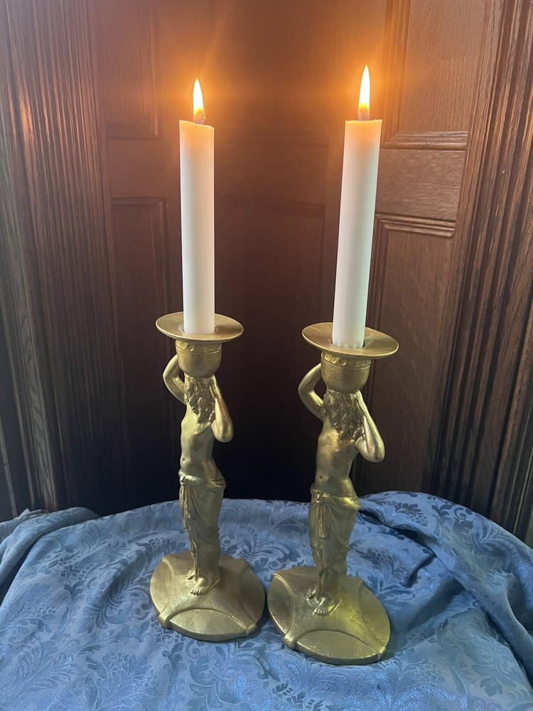 Antique Art Deco Mueller Candlesticks -