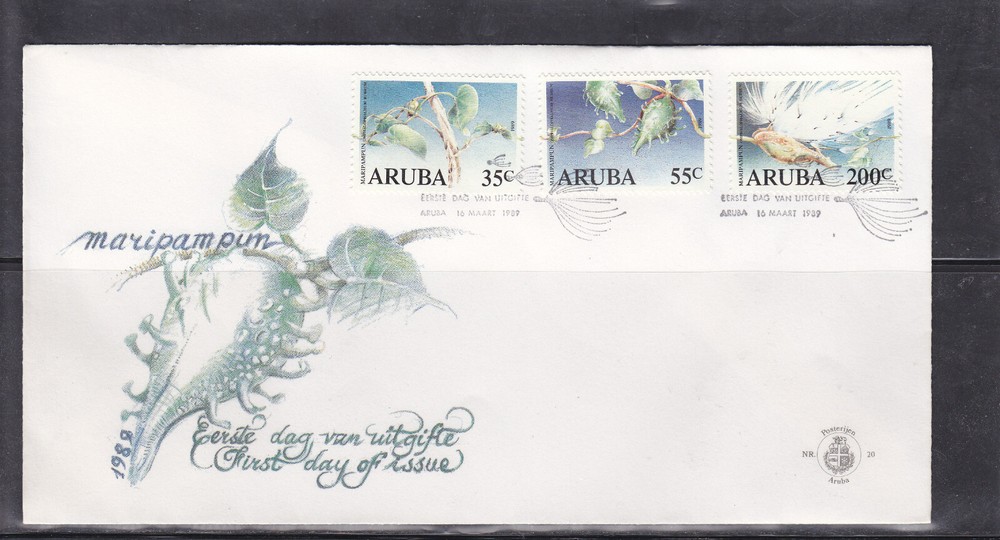 Aruba Issue FDC 1989 (20) Insects