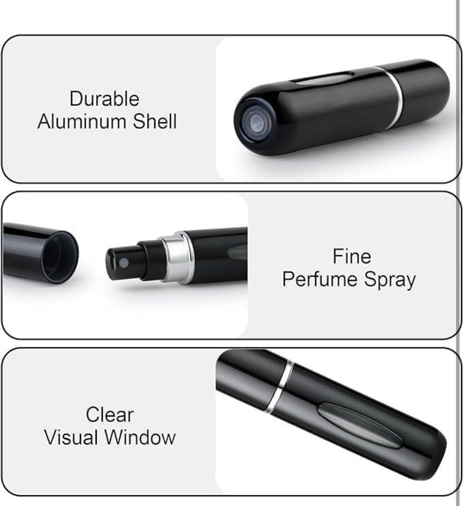 4X Travel Size Refillable Perfume Atomizer, 5ml Portable