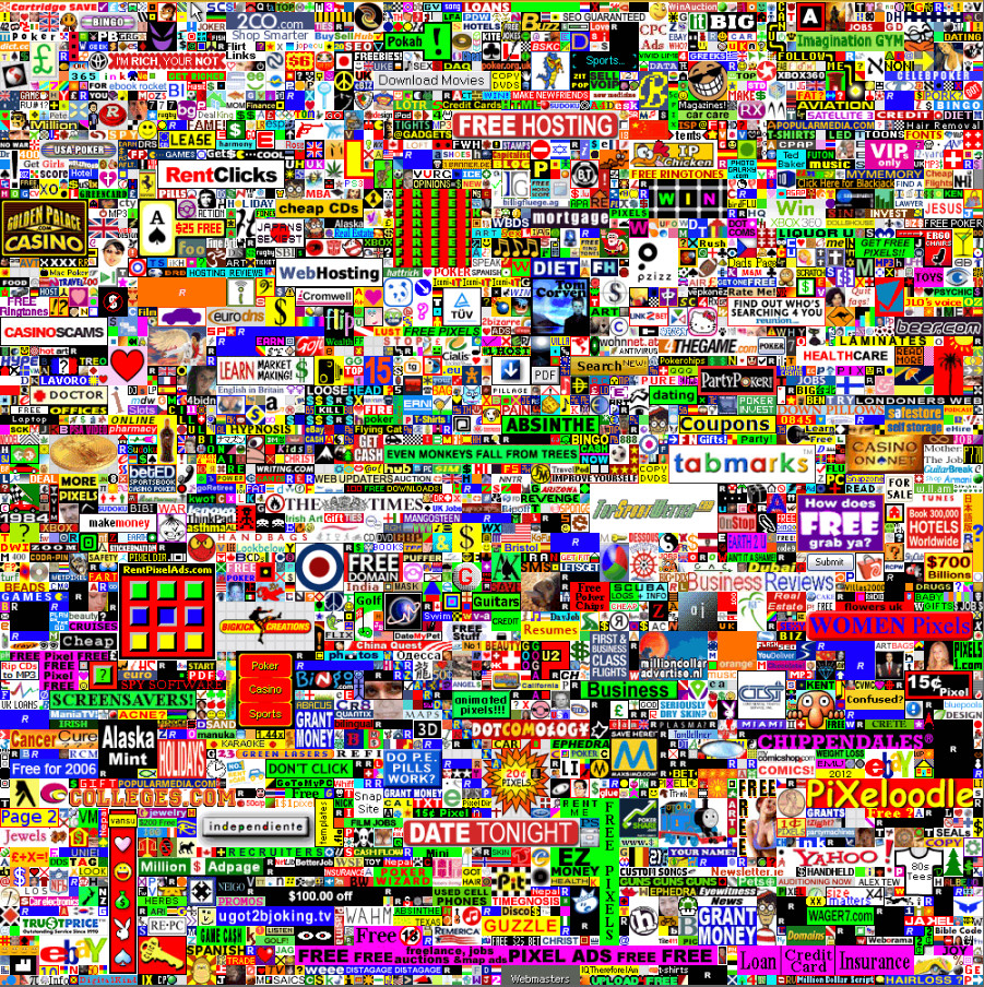100 Pixels on MillionDollarHomepage.com linked to Tomtomtucker.com