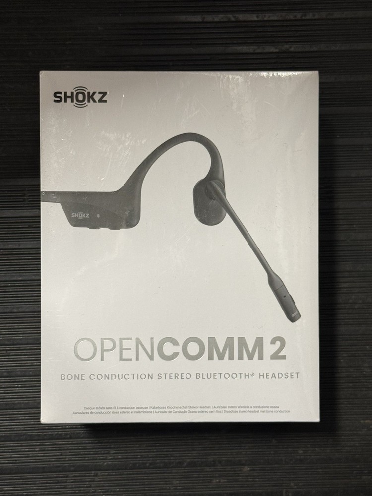 SHOKZ OpenComm 2 Stereo Bone Conduction Bluetooth Headset - NEW & SEALED
