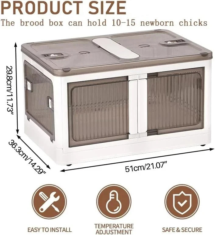 Brooder Box for Chicks Quail Brooder Box with Thermostat Poultry Heater