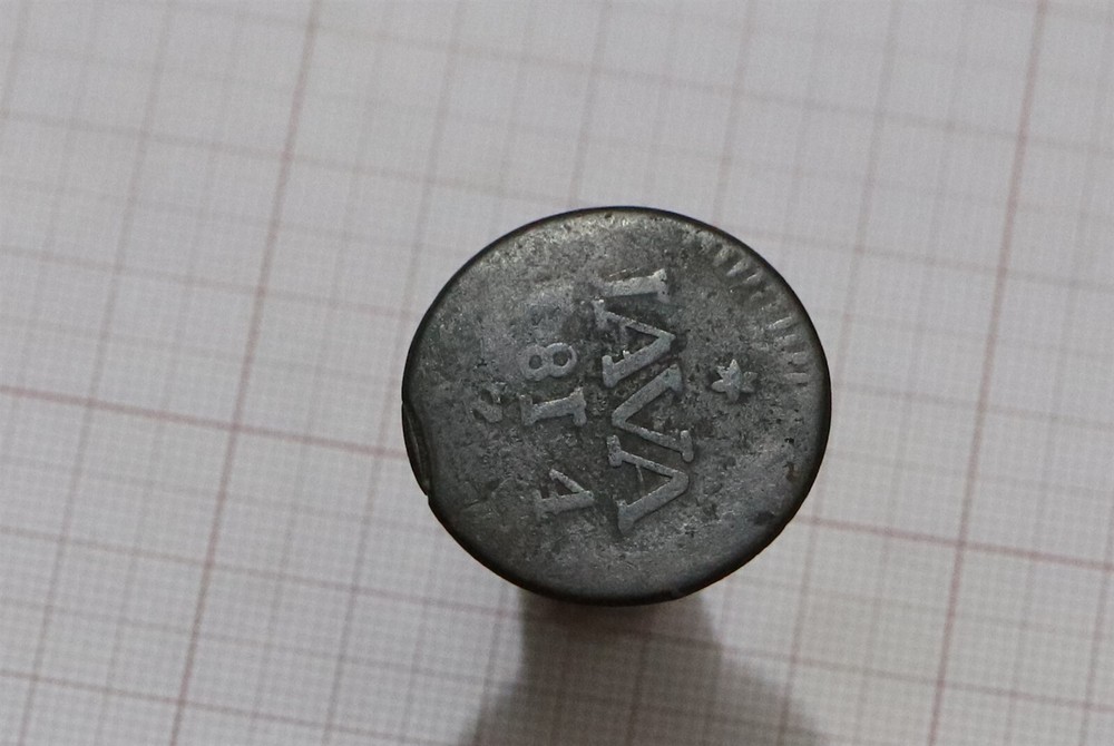 🧭 🇮🇩 NETHERLANDS INDIES JAVA 1/2 STIVER 1814 Z B66 #K3109