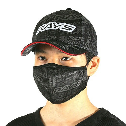 RAYS FACE MASK GRAY AND RED 100% polyester, lining 100% polyester mesh
