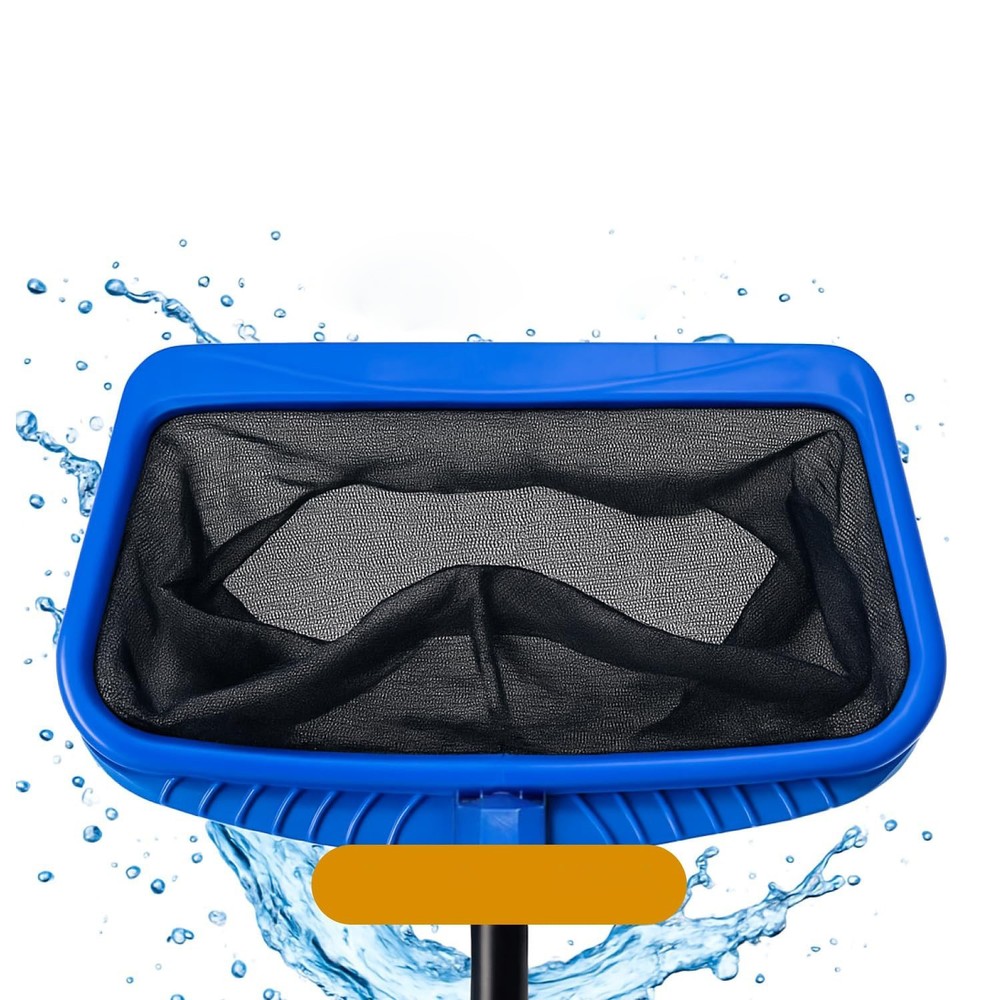 Pool Skimmer Net, Strong Frame, Fits Standard Poles, Black
