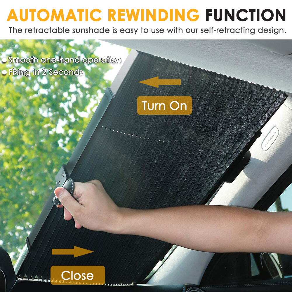 Retractable Car Windshield Sun Visor Shade Front Window Folding UV Block Cover