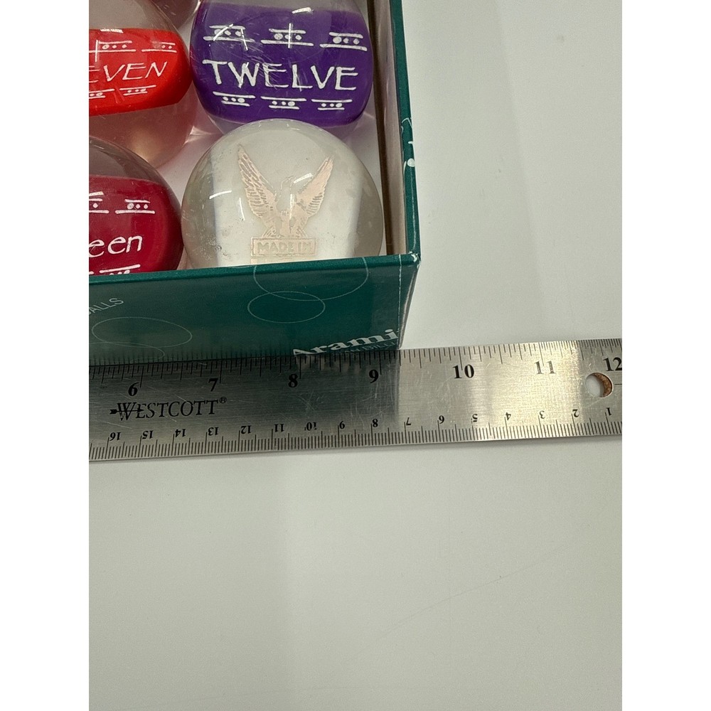 Thomas Billiard Optex Clear Pool Balls Complete Set Multicolor Premier Script