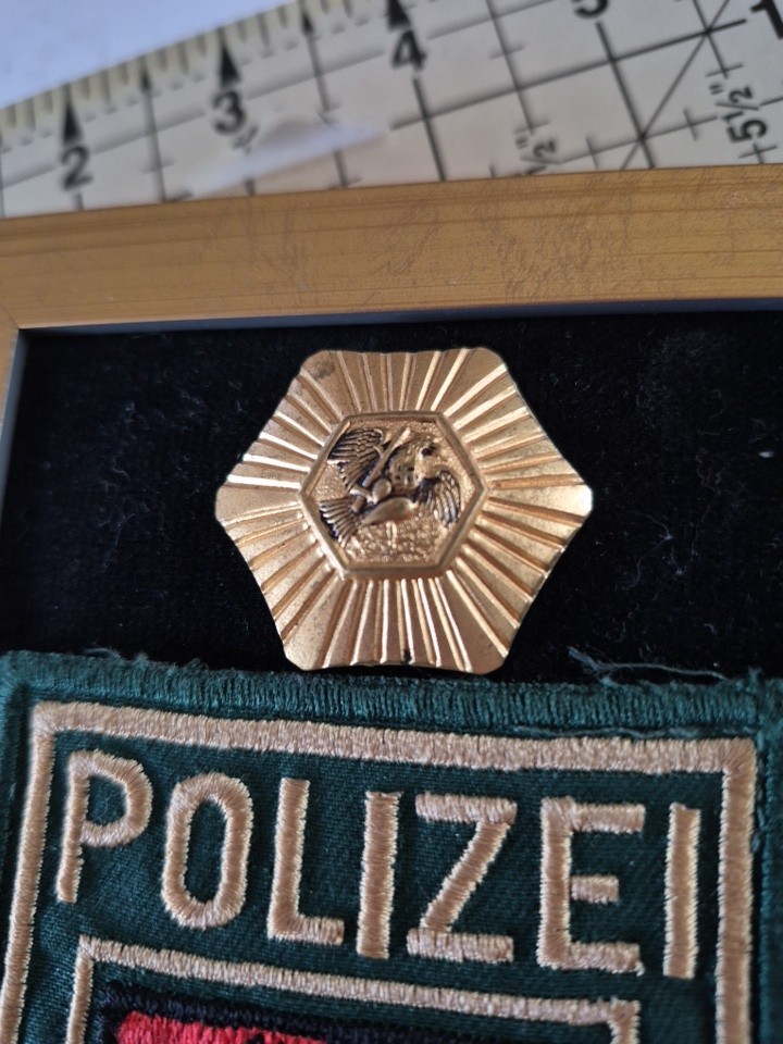 German Police Patch And Hat Pin