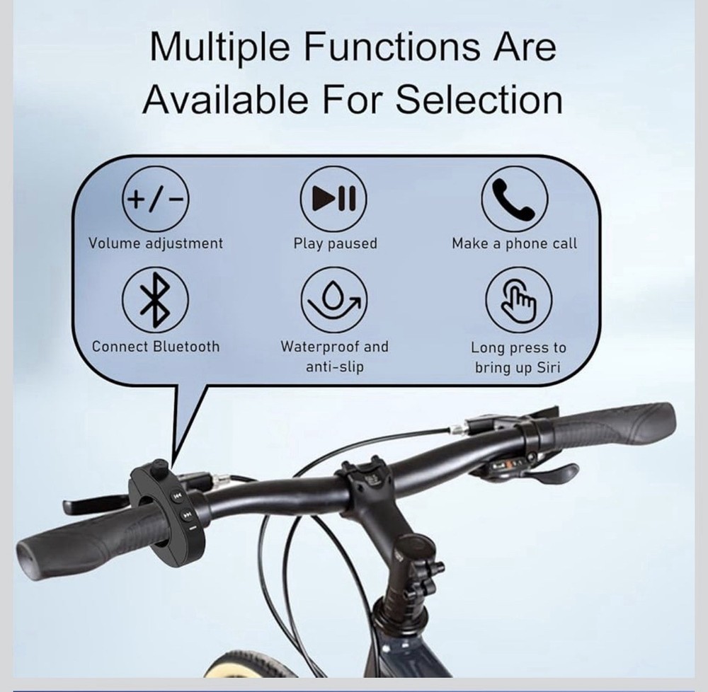 Globelec Wireless Bluetooth Media Controller For Motorcycle Bycicle Handlebar