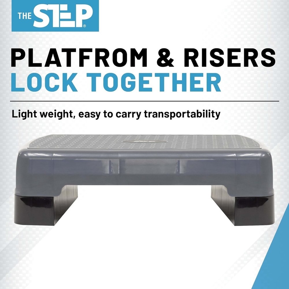 Adjustable Aerobic Step Platform - Home Workout Essential for Cardio & Strength