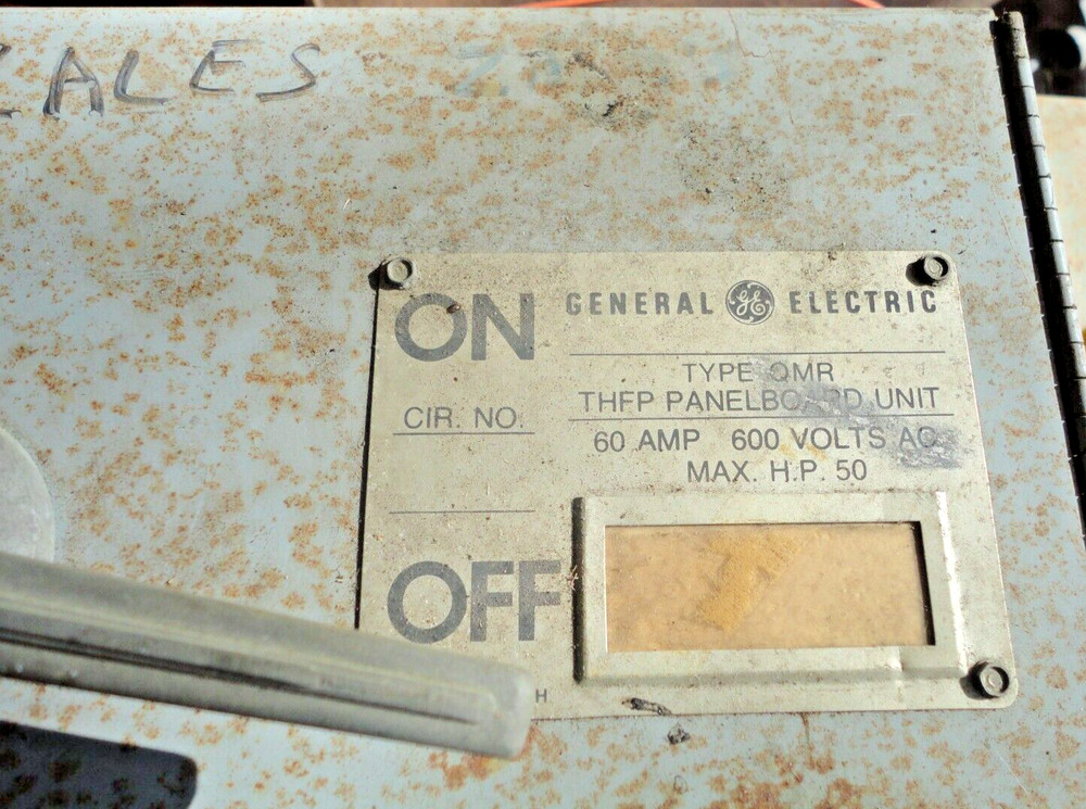 GE THFP362 60 Amp, 600V, Type QMR Switch THFP panelboard Unit FREE Shipping