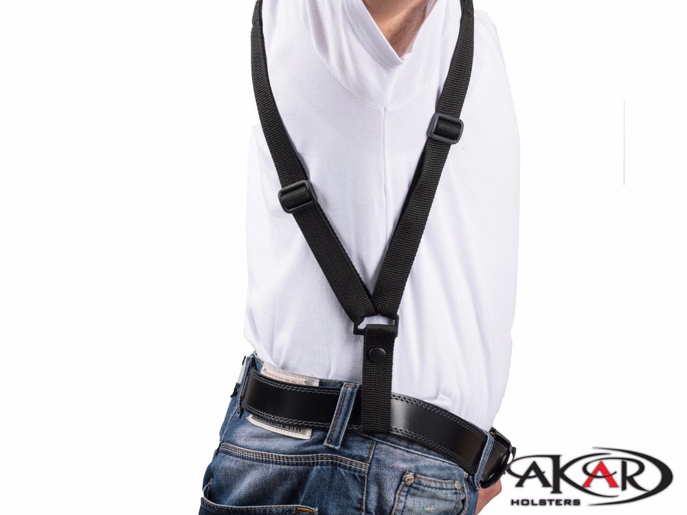 Left Hand Vertical Carry Shoulder Holster Fits Glock42