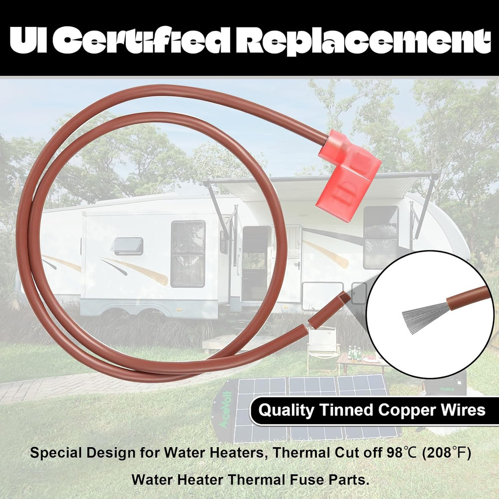 5 Pcak Water Heater Thermal Fuse Breaker Kit, RV Water Heater Thermal Fuse Repla