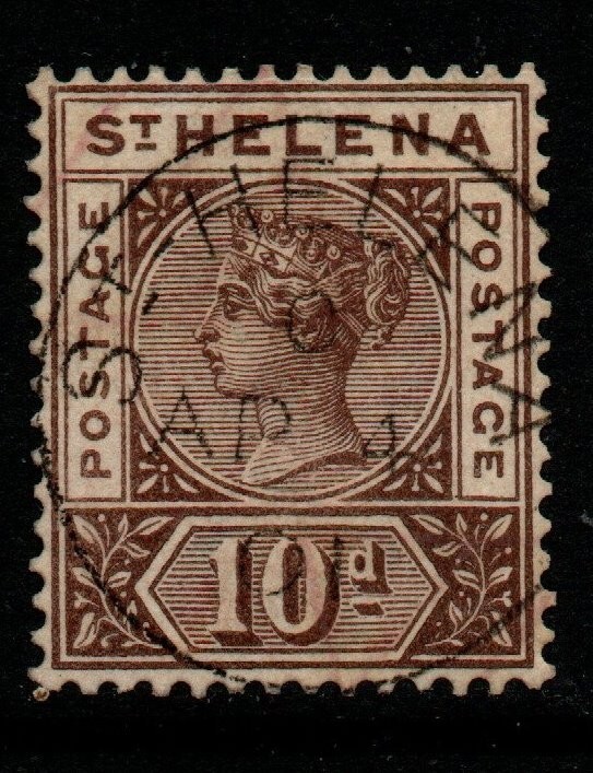 ST.HELENA SG52 1896 10d BROWN FINE USED