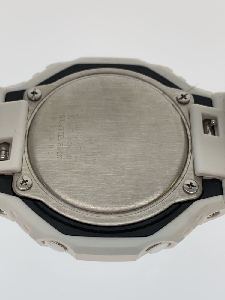 CASIO Quartz Wristwatch G SHOCK Digital Analog Rubber White