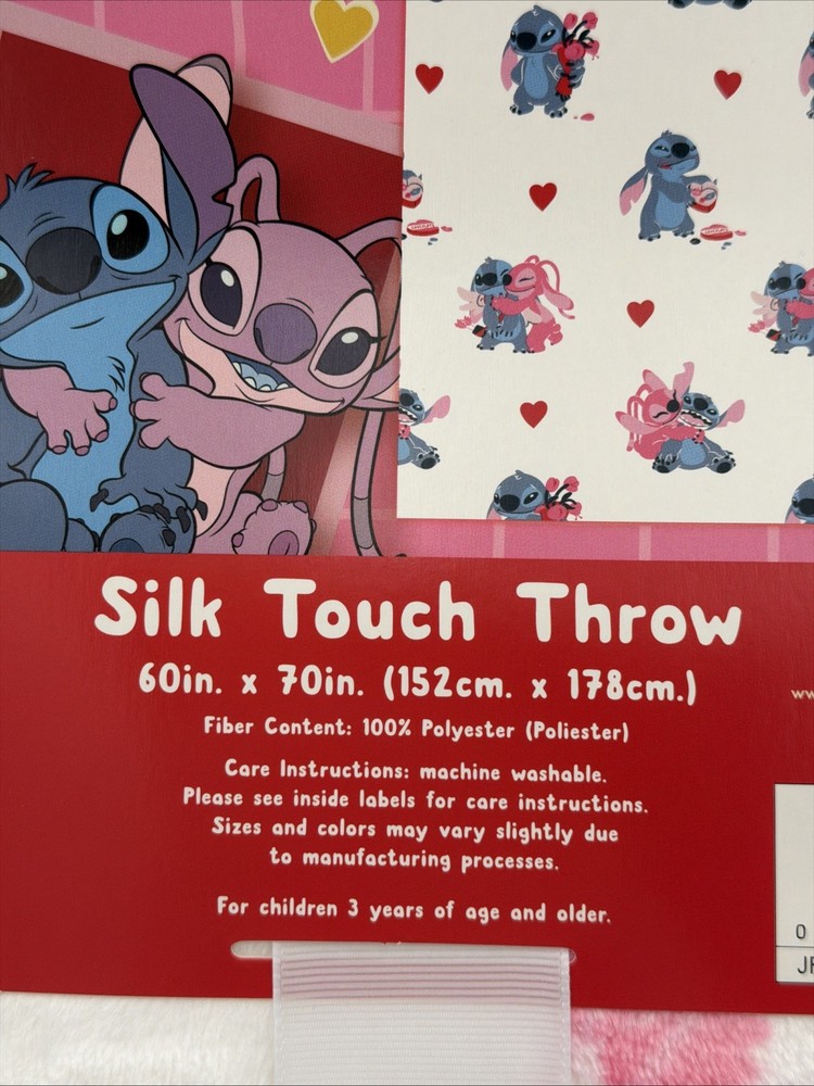 Disney Stitch Silk Touch Throw. 60” X 70”