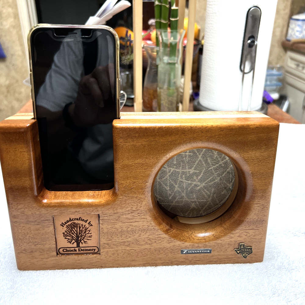 Handmade Iphone Speaker Mahogany wood