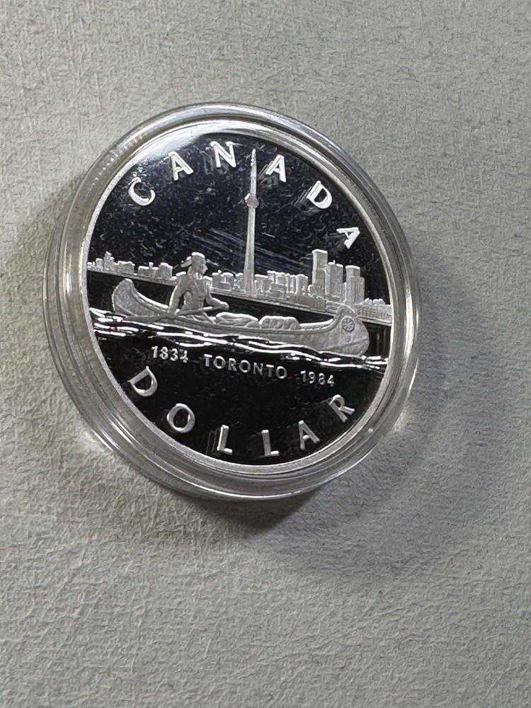 1984 Canada 1 Dollar Silver Proof Coin Toronto