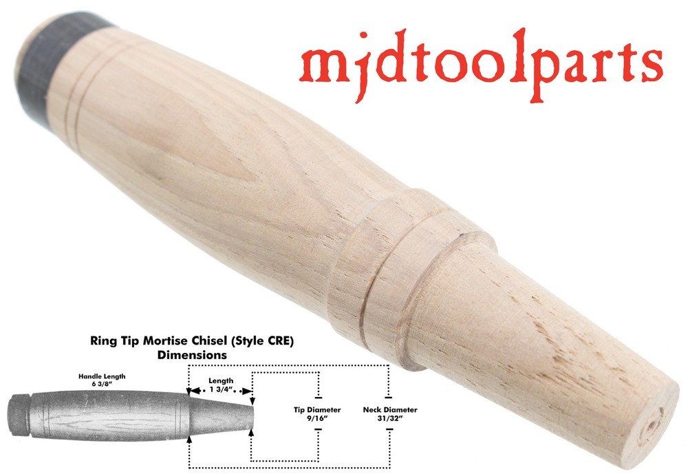 Amish Turned Hickory Socket Mortise Chisel Handle - Style CRE - mjdtoolparts