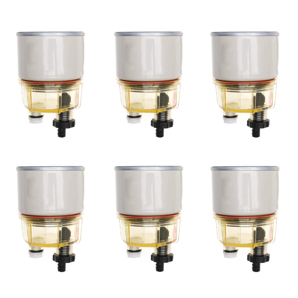6Packs R12T 10 Micron Fuel Filter / Water Separator Replacement Element