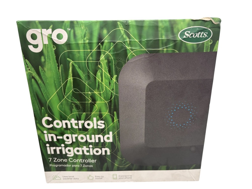 Scotts Gro Controls In-ground Irrigation 7 Zone Controller Command Hub