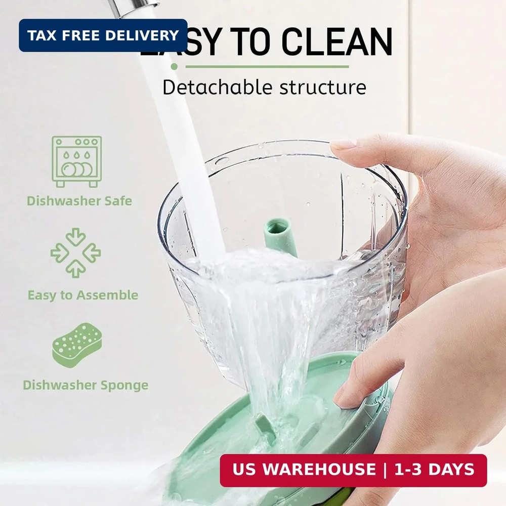 Vegetable Chopper Manual Food Chopper with Container, Hand Pull String Veggie Cu