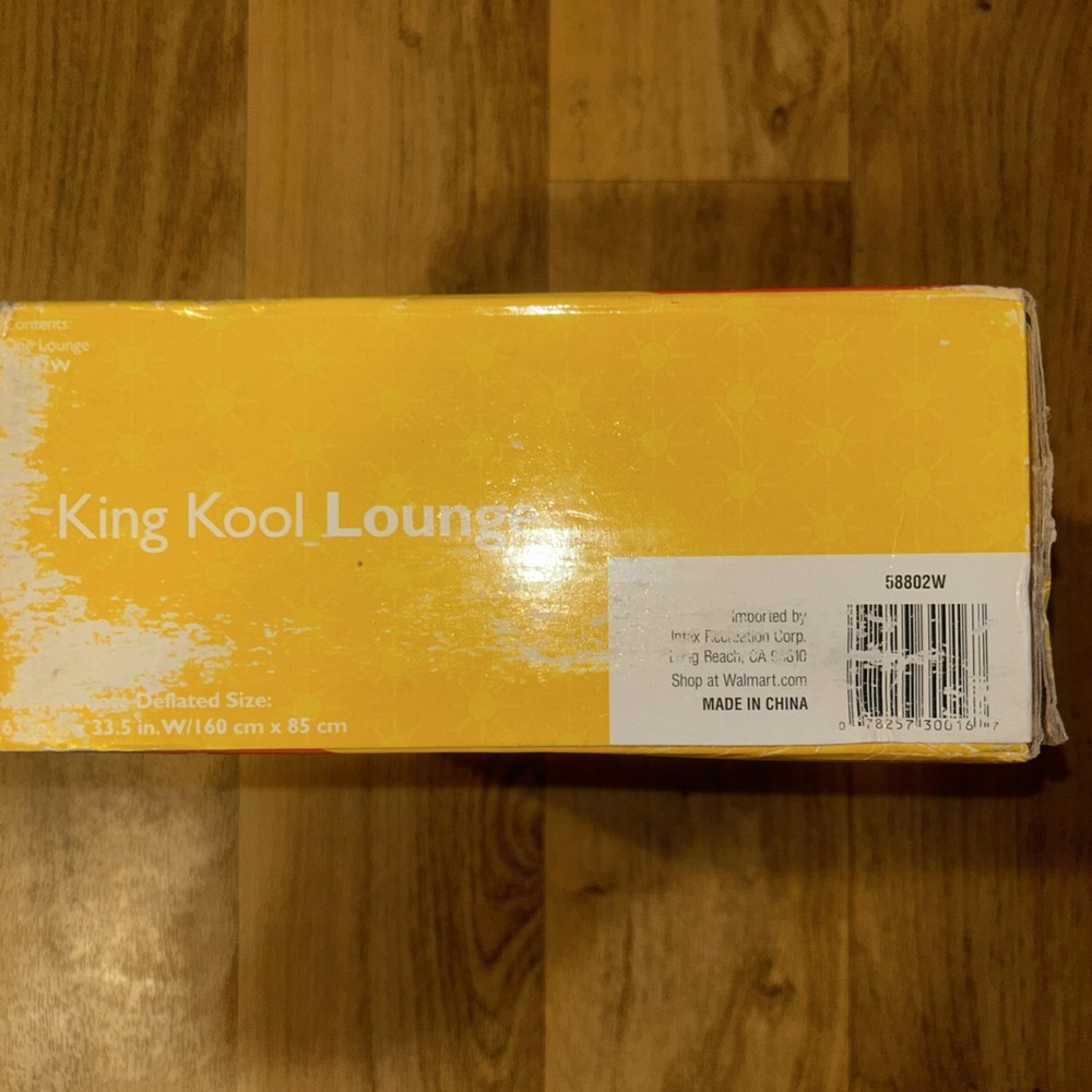 Sand N Sun King Kool Lounge Extra High Backrest NOS New Old Stock Beach Float