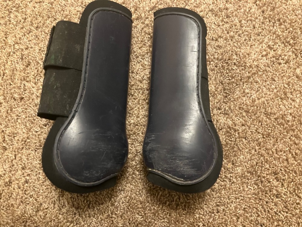 Eskadron pony size open front jumping boots navy