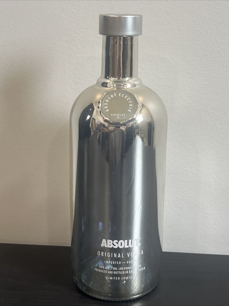 Absolut Vodka, Limited Edition, Electrik Mirror Bottle (EMPTY)￼