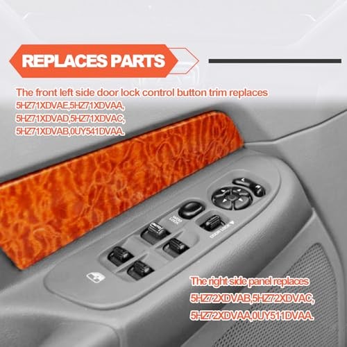 Front Driver Left Side and Passenger Right Side Door Window Switch Bezel,