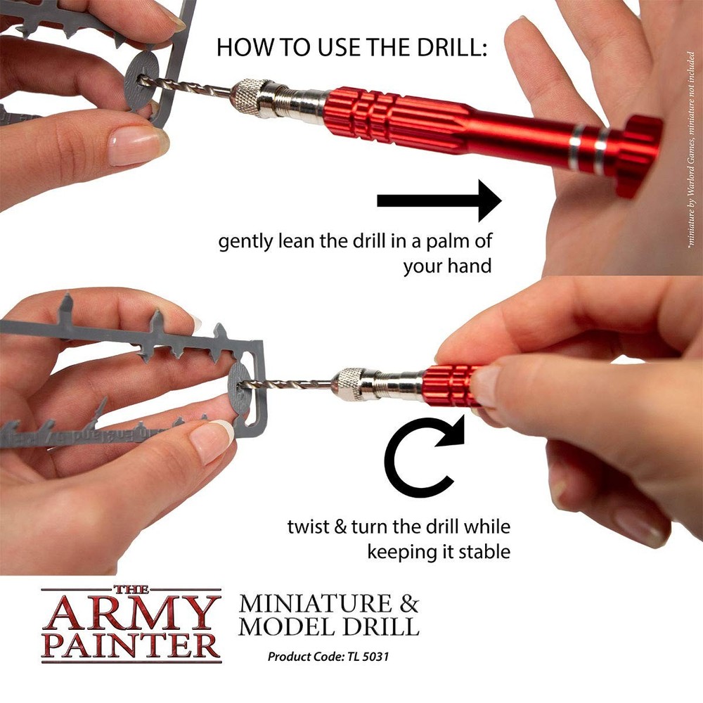 , Miniature & Model Drill - Pin Vise Hobby Drilling with Three Bits for Table...