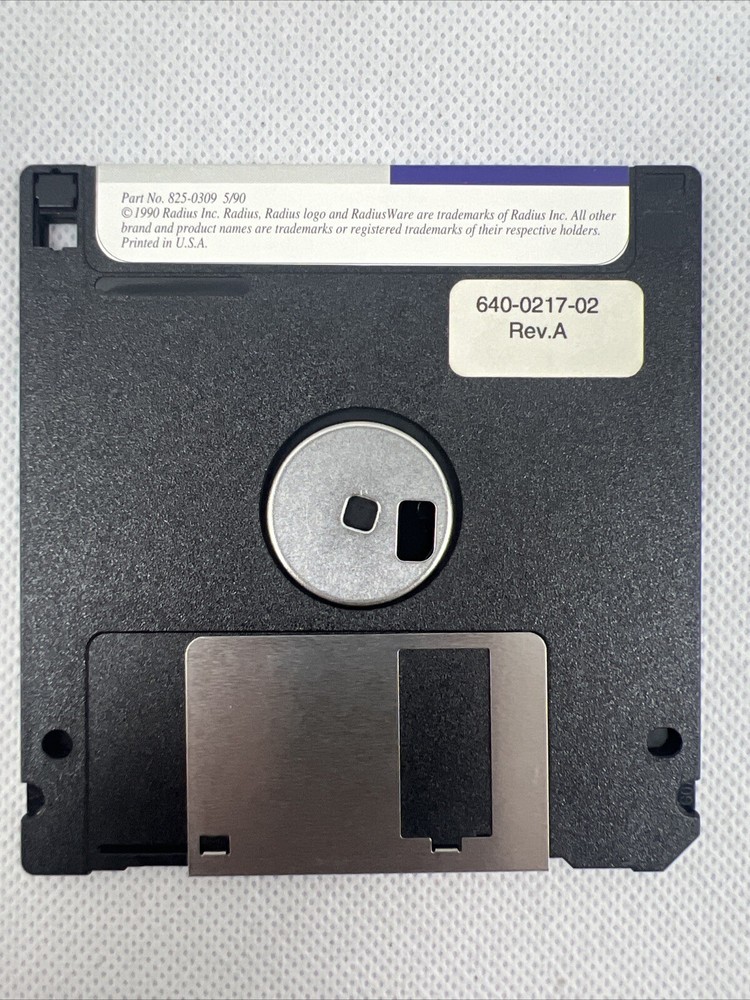 RadiusWare For Macintosh 3.5 Disk And Booklets
