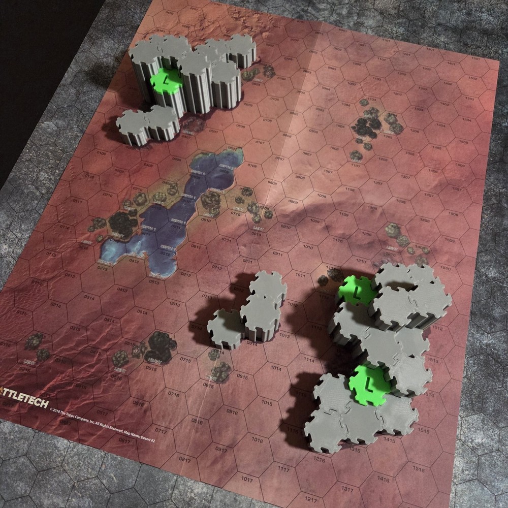 Battletech Desert 2 - 3D Interlocking Terrain