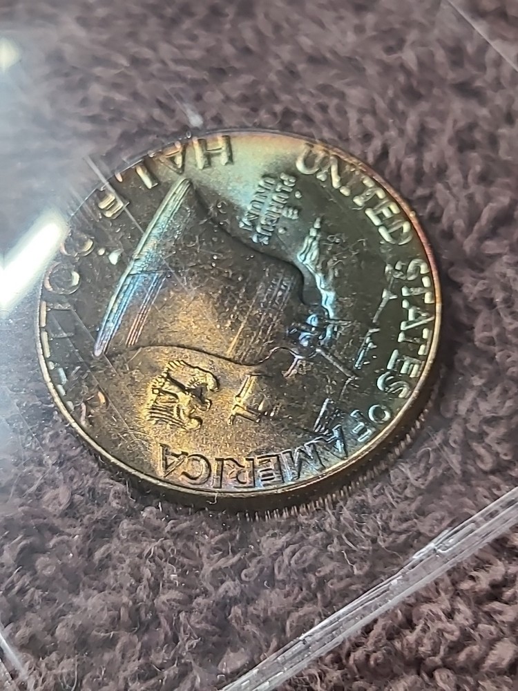 1963 franklin half dollar 🌈 Toned🌈