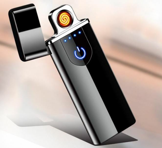 Smart Touch Sensor USB Rechargeable Double Arc Flameless Plasma Electric Lighter