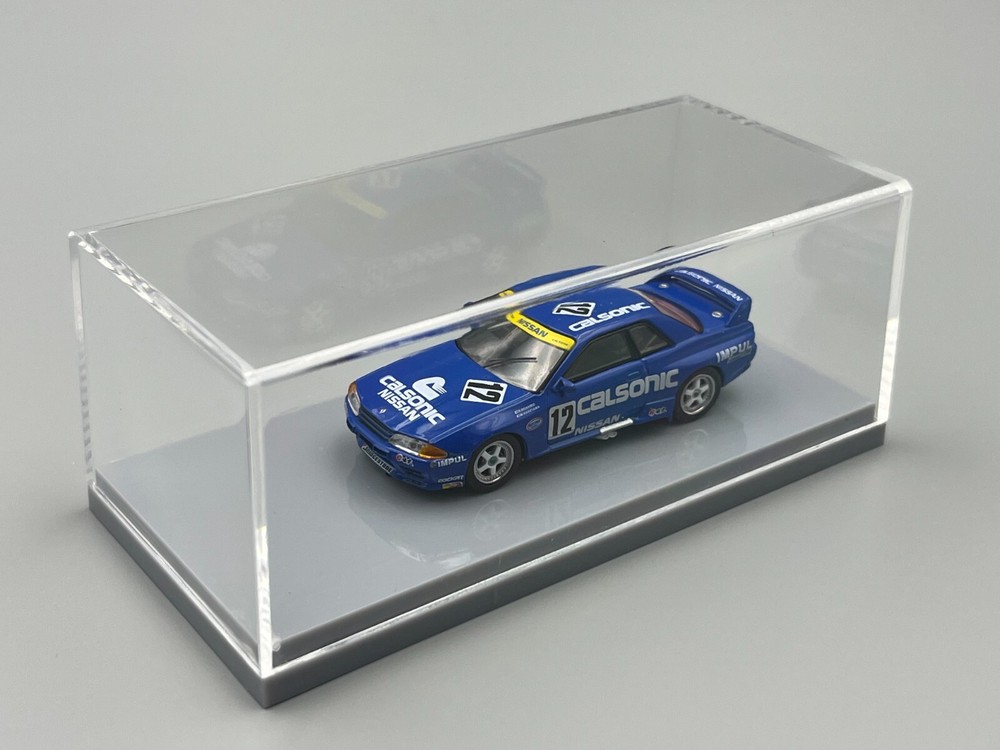 Quality Car Display Case Gray Plastic Base 1/64 scale