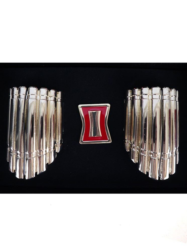 Black Widow Wrist Gauntlets & Pin Replica Set Marvel Studios With Certificate