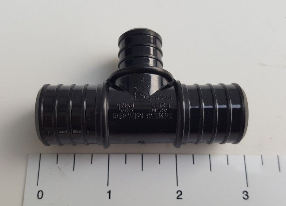 1 Pack XFITTING 1" x 1" x 3/4" PEX-B Tee, Poly Allow, Lead Free, NSF, CUPC