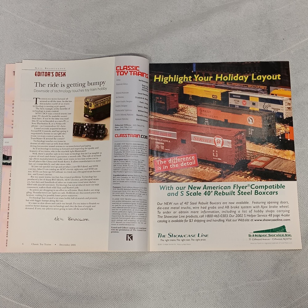 Classic Toy Trains Magazine December 2001