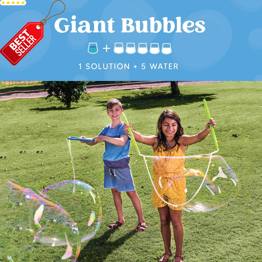 32oz Concentrated Bubble Solution Makes 2.5 Gal Refill for Machine Wands - US