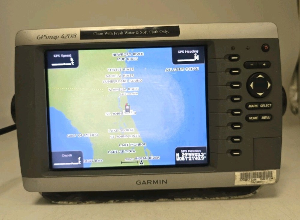 Garmin Gpsmap 4208 Chartplotter / Sonar Display Radar Fishfinder