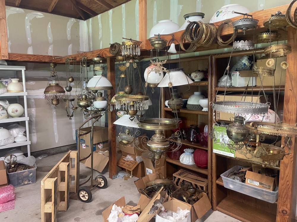 Antique Brass E. Miller Lamp Flame Spreader