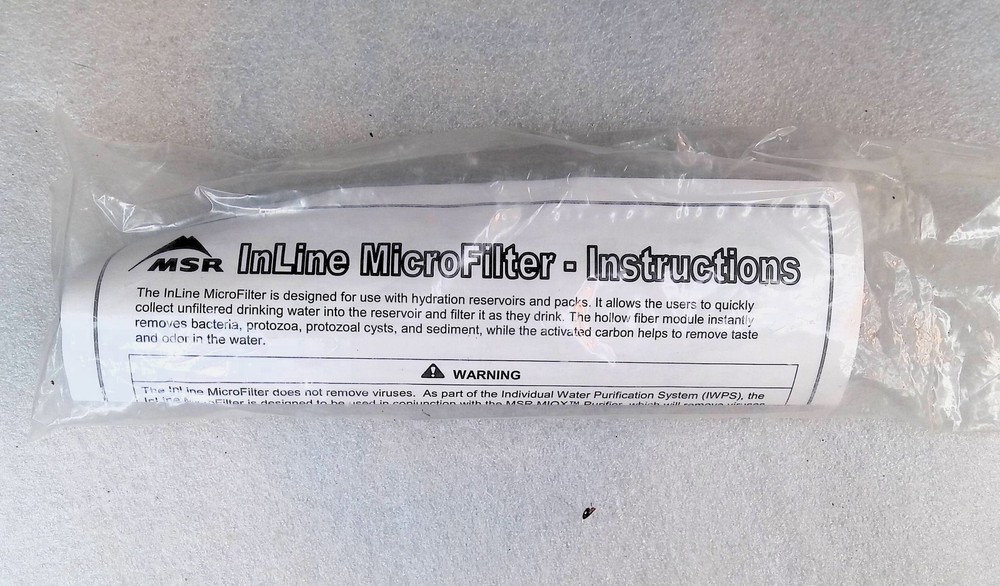 MSR InLine MicroFilter Portable Water Filter for Hydration Systems New Old Stock